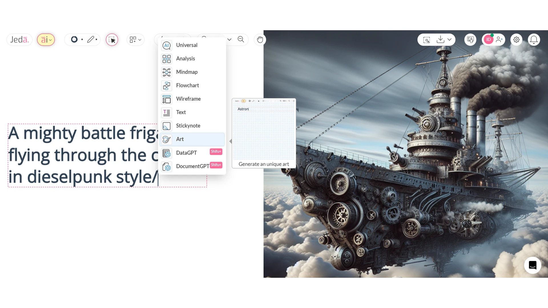 Generate Ai Art With Generative Ai Workspace Jeda Ai